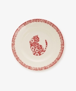 プレート17.5cm/レッドキャリコキャット/Burleigh