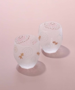 花火柄オールドファッショングラスセット