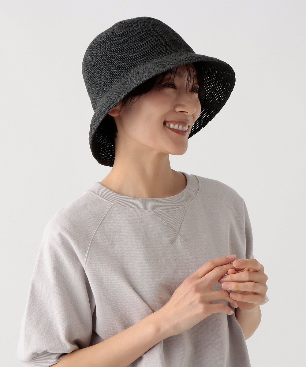 帽子 細編みバケットUVハット