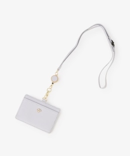 シンプルビジューコードリール付きIDケース