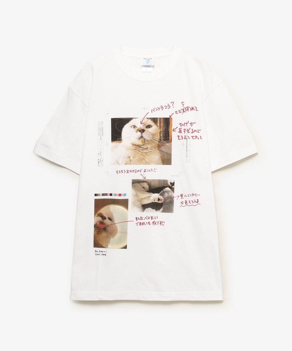Tシャツ・カットソー Cat’s ISSUE × 加賀美健「加賀美編集長の赤入れTシャツ」表面プリント/Cat's ISSUE