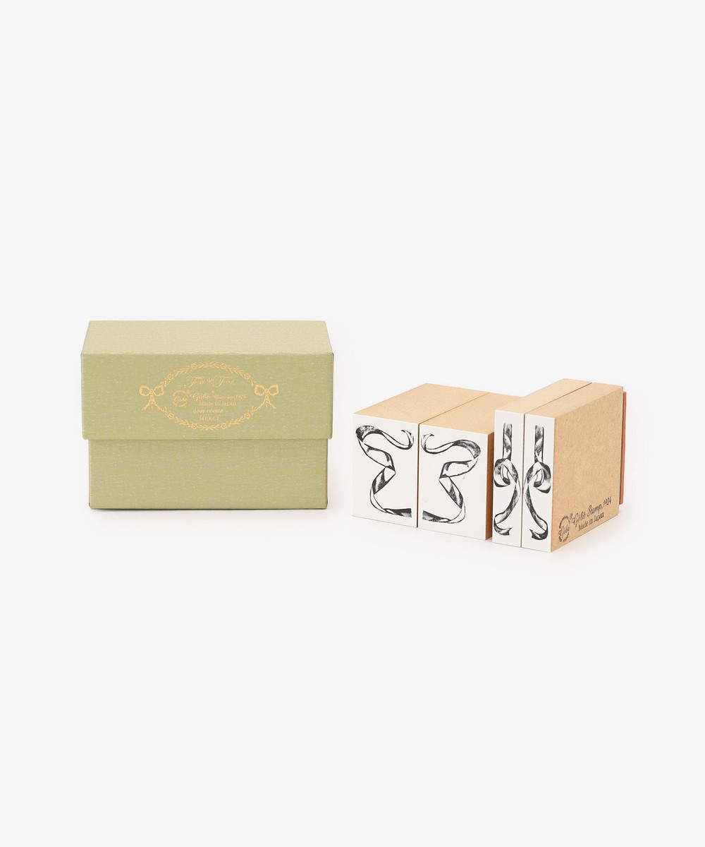 文房具・ステーショナリー小物 リボンスタンプセット/gobe stamp