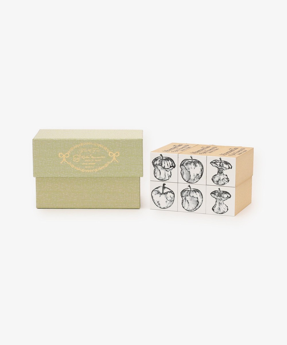 文房具・ステーショナリー小物 【オンラインストア限定】リンゴスタンプセット/gobe stamp