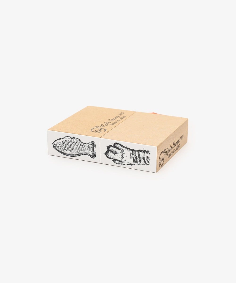 文房具・ステーショナリー小物 お魚&シマちゃんの手スタンプセット/gobe stamp