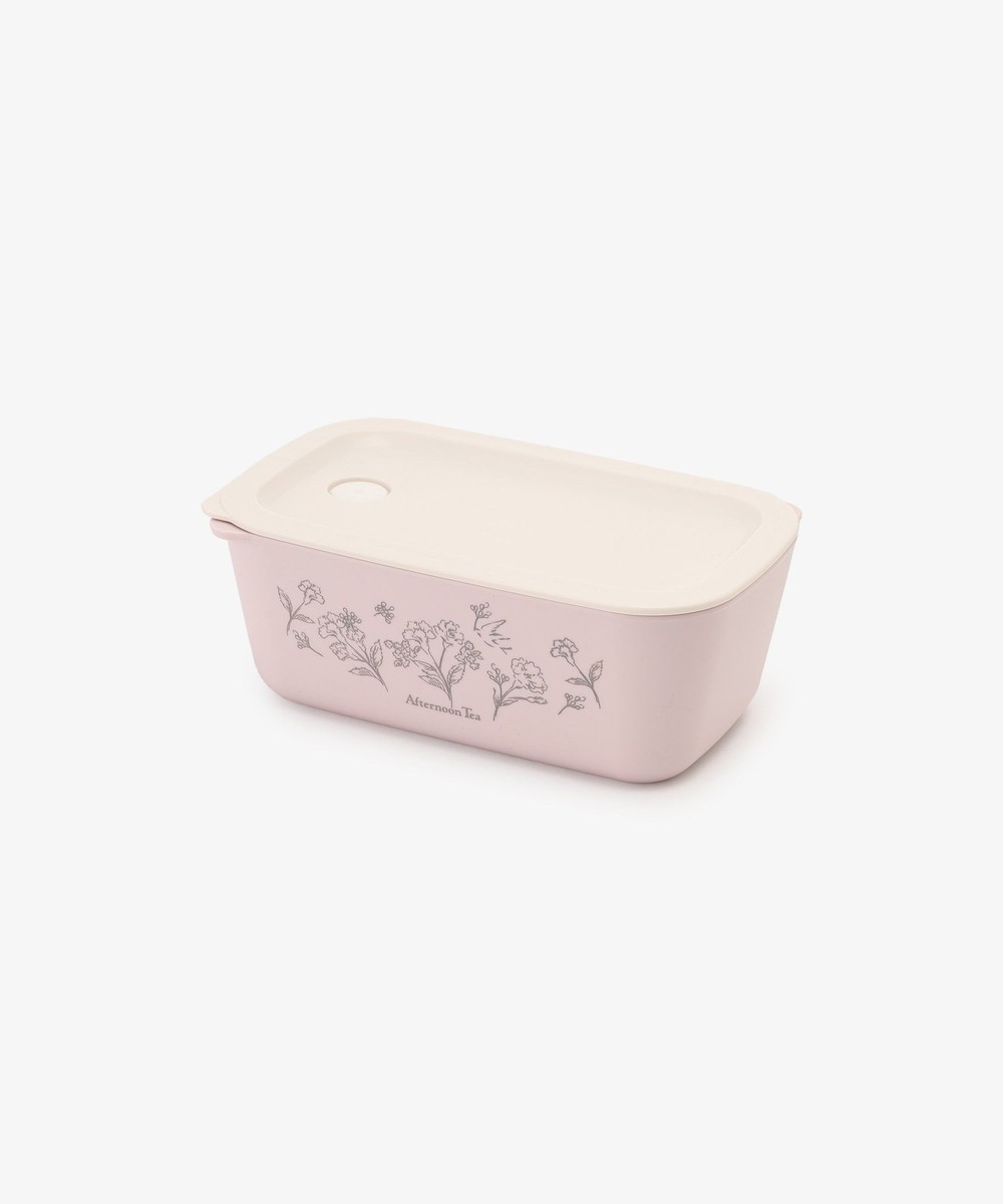お弁当箱・ランチボックス フラワーアート抗菌スタッキング保存容器M