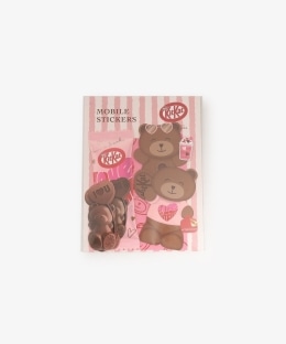モバイルステッカーセット/KITKAT ハートフルベアー