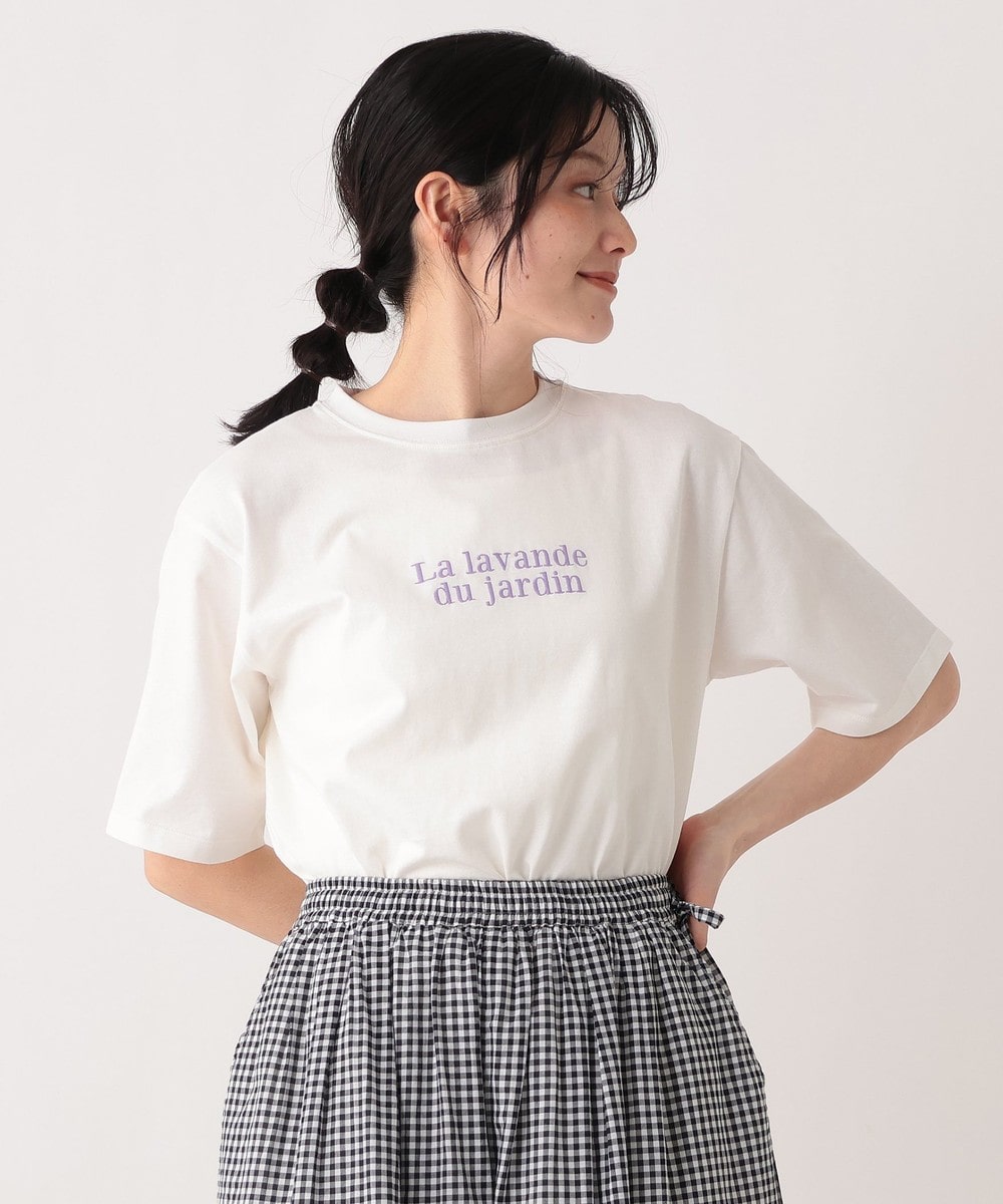 Tシャツ・カットソー MON JOURNALタイポグラフィプリントTシャツ