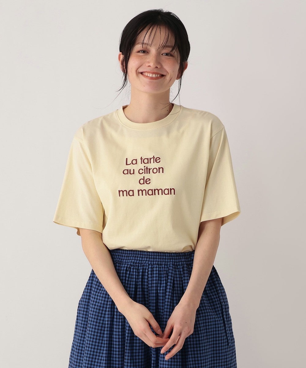 Tシャツ・カットソー MON JOURNALタイポグラフィプリントTシャツ
