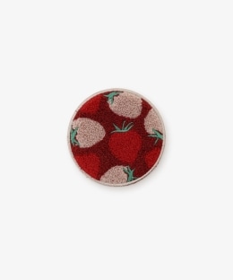 ストロベリーサガラ刺繍コースター