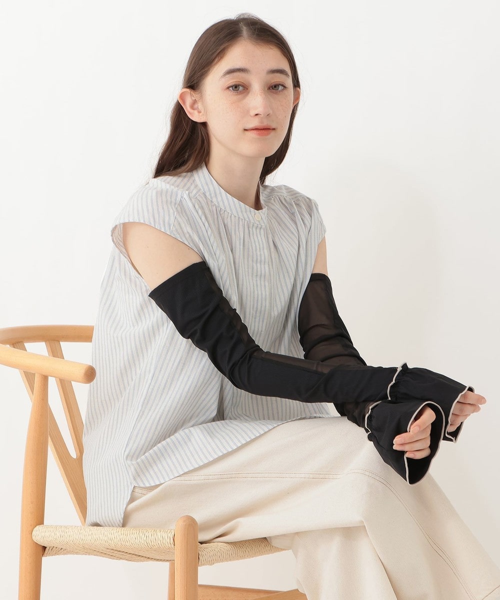グローブ・手袋 【UVカット 接触冷感 内側メッシュ】ペプラム ロングアームカバー