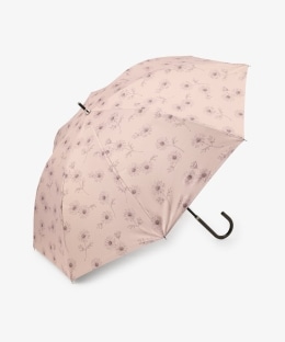 遮光率100% UVカット率100%生地使用 ラインフラワー軽量晴雨兼用長傘 日傘