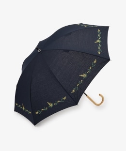 ミモザ刺繍晴雨兼用長傘 日傘