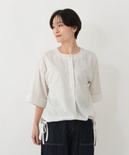 【接触冷感 UVカット 吸水速乾 抗菌防臭】バンセルクール裾リボンブラウス