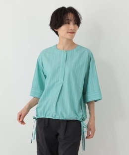 【接触冷感 UVカット 吸水速乾 抗菌防臭】バンセルクール裾リボンブラウス