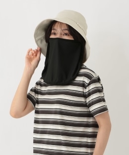 【接触冷感 抗菌防臭 洗える】遮光フェイスカバー付パールハット