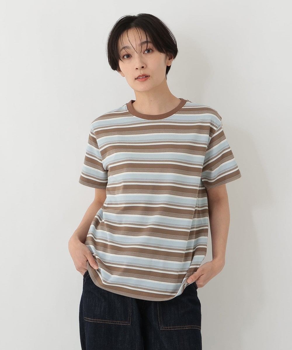 Tシャツ・カットソー マルチボーダープルオーバー